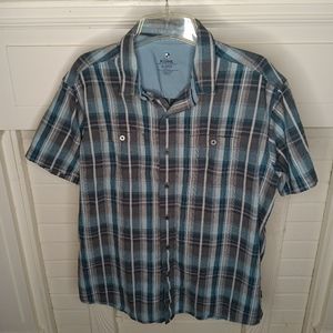 Kuhl plaid short sleeve button down